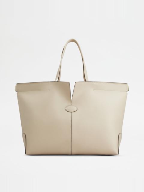 Tod's TOD'S DI BAG FOLIO IN LEATHER MEDIUM-SMALL - OFF WHITE