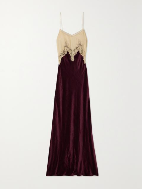 GABRIELA HEARST + Net Sustain Adolphine Organic Silk-voile And Velvet Maxi Dress
