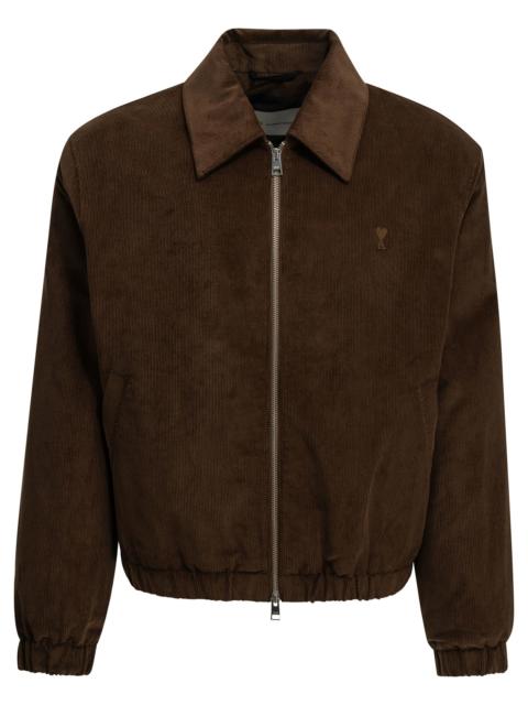 AMI Paris AMI Paris Ami De Coeur Bomber Jacket Brown