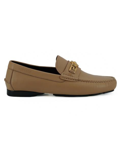 Versace Men's Beige Calf Leather Loafers