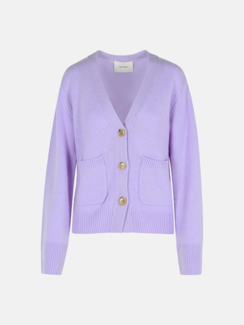 LISA YANG 'DANNI' LAVENDER CASHMERE CARDIGAN