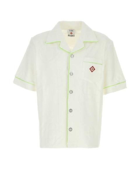 CASABLANCA Casablanca Men White Cotton Blend Shirt