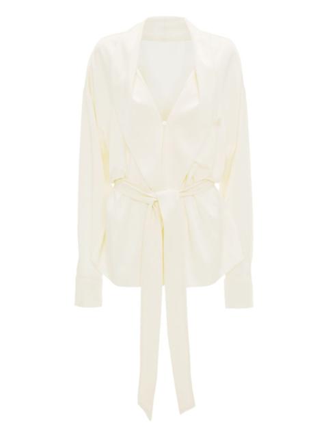 Victoria Beckham wrap-belt blouse