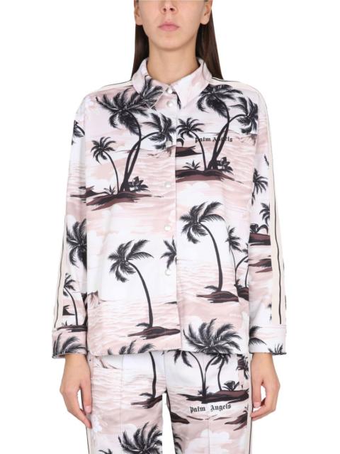Palm Angels Palm Angels Women Island Print Shirt