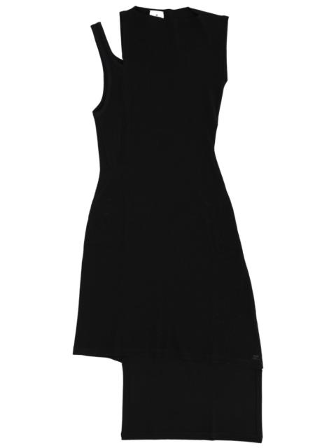 courrèges RIBBED OBLIQUE DRESS