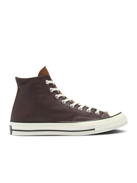 Converse CHUCK 70 LEATHER HIGH 'COLORBLOCK - DARK ROOT BROWN'