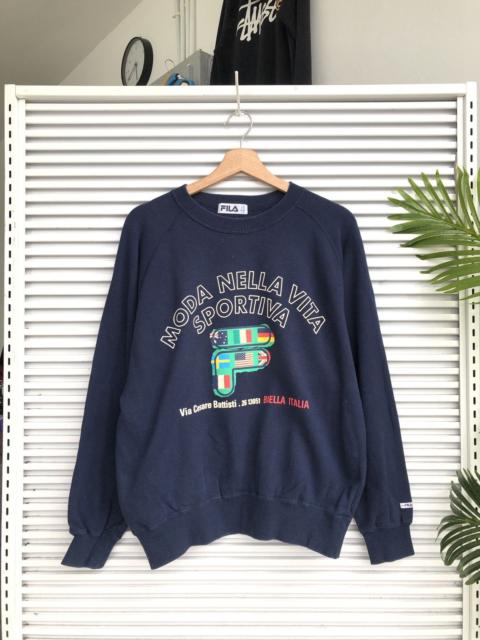 FILA Vintage Fila Moda Nella Vita Sportiva Crewneck