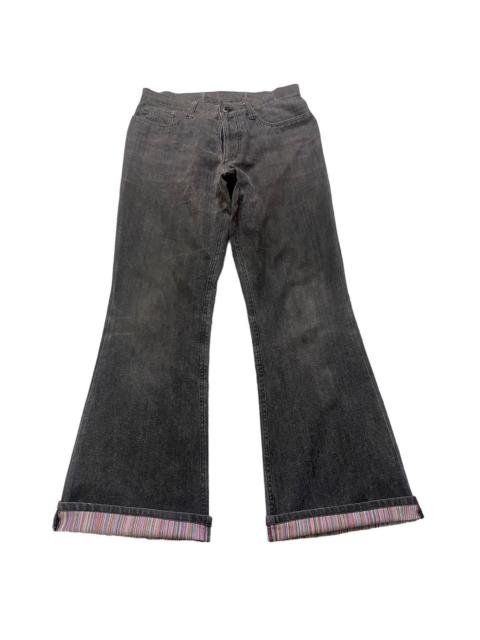 Other Designers If Six Was Nine - DOMON HOMME Rainbow Super Flare Denim Jeans Faded Black