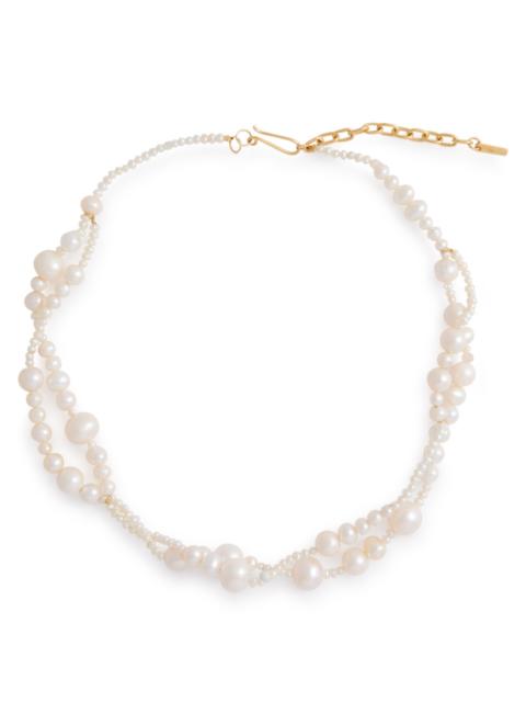 Completedworks Completedworks Layered Pearl and 18kt Gold Vermeil Necklace