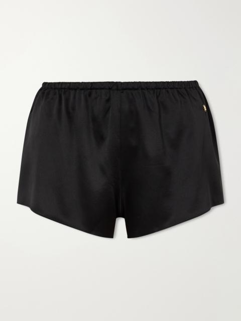 ÉTERNE Lane Silk-blend Satin Shorts