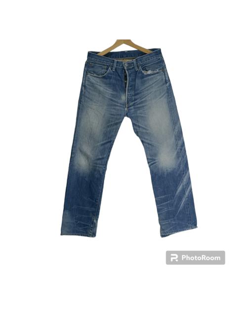 Other Designers VINTAGE DISTRESSED LEVI'S BIG E SELVEDGE DENIM JEANS