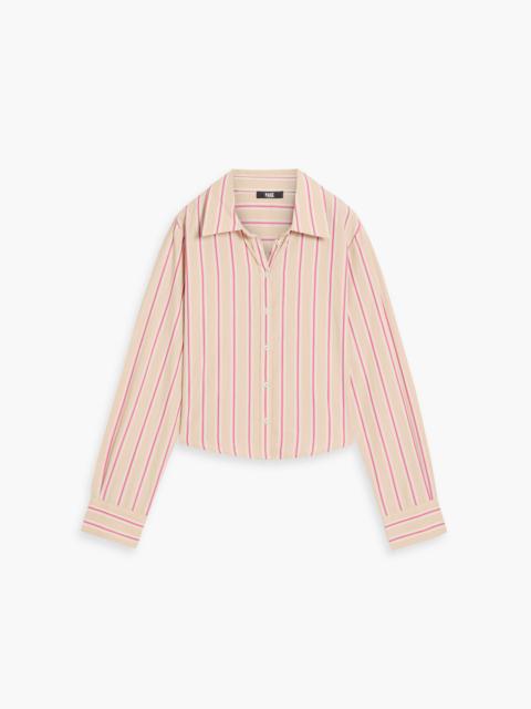 Other Designers Cropped striped cotton shirt