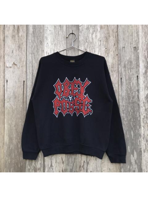 Other Designers Vintage - Vintage Obey Posse Spell Out Crewneck Sweatshirt Big Logo