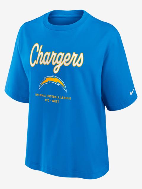 Nike Los Angeles Chargers Essential Script Boxy Women's Nike NFL T-Shirt