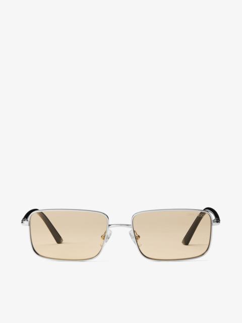 JIMMY CHOO Gavin
Silver and Light Yellow Metal Rectangular Sunglasses