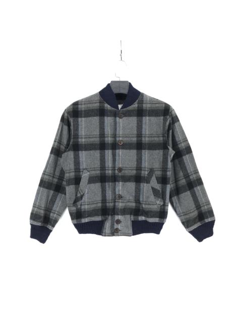Other Designers Vintage - Town & Country Tartan Wool Varsity Jacket #2207-86