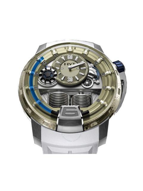 Other Designers HYT H1 Sand Barth White Rubber Men's Watch 148-NS-11-BF-RB
