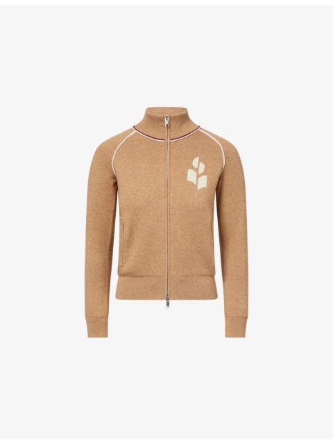 Isabel Marant Étoile Lanya Log-Pattern Knitted Top