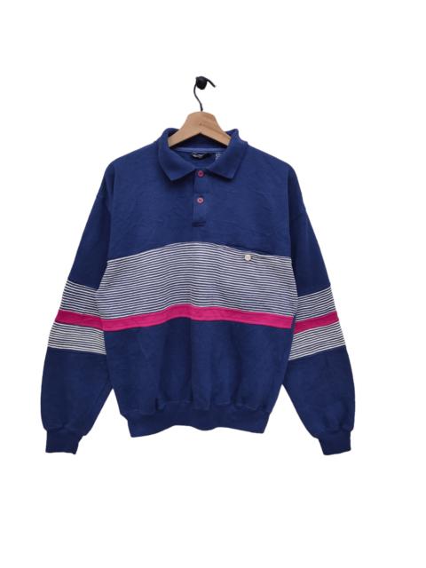 Other Designers Designer × Vintage - Vintage 90s New Martin Collared Sweatshirt Stripped