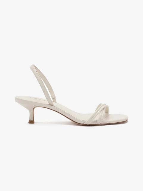 Larroudé Mini Annie Sandal In Ivory Leather