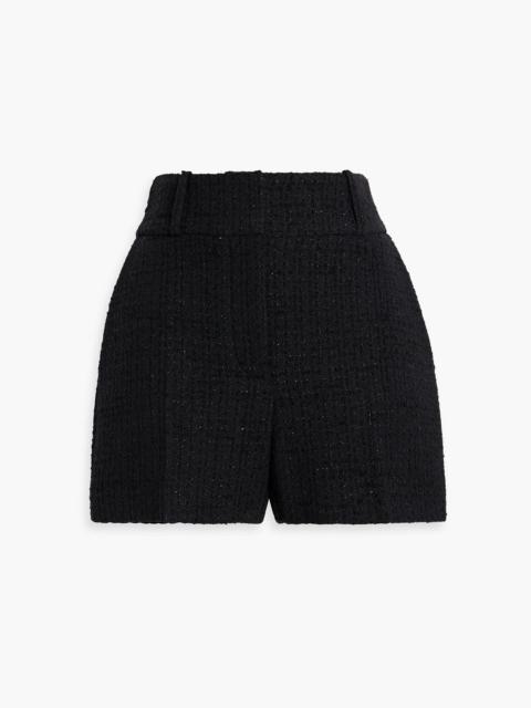 Other Designers Allison metallic cotton-blend tweed shorts