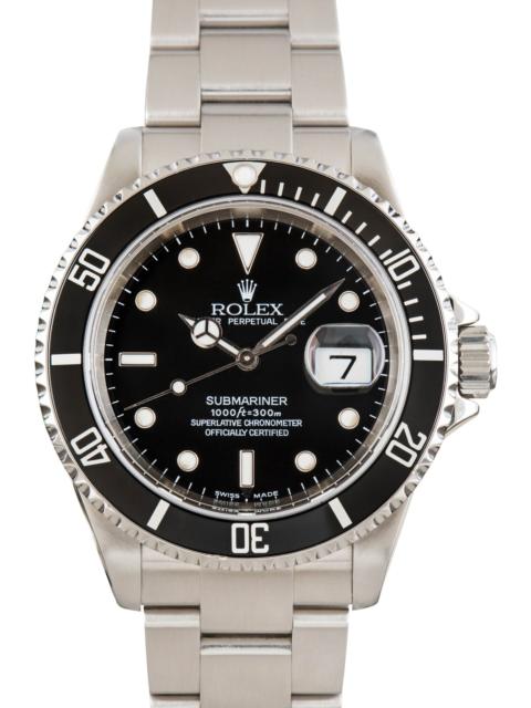 ROLEX Men's Rolex Submariner 16610T Black Dial