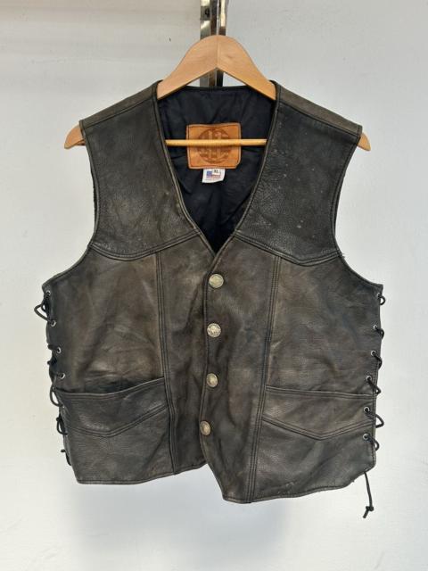 Other Designers Other - Kerr Leather Vest Black Vintage USA
