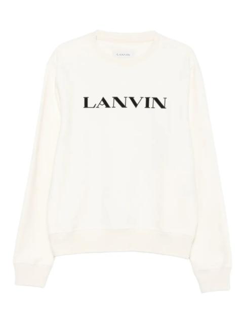 Lanvin Cotton Sweatshirt With Embroidered Logo