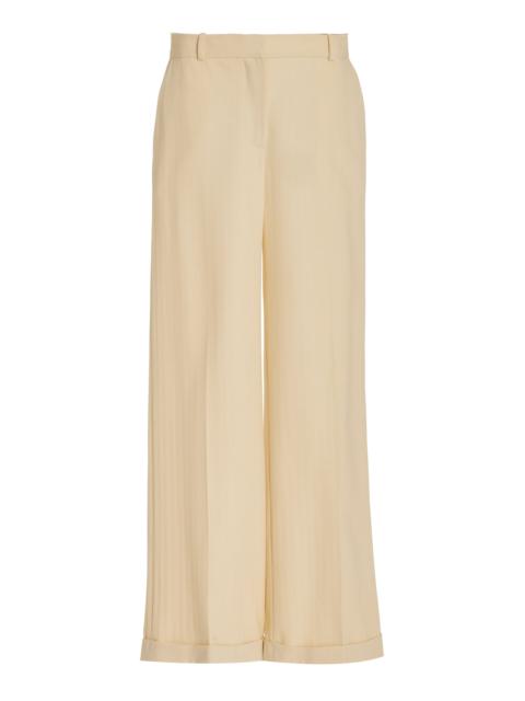 TOTEME Tailored Herringbone-Weave Suit Trousers neutral