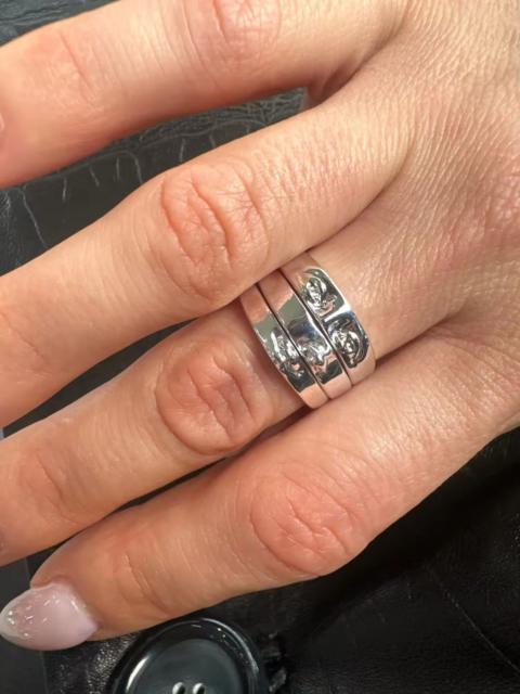 Other - Silver Color Face Three Stack Finger Ring ( 7/8/9)
