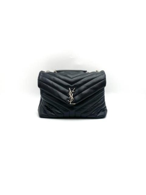 Saint - Saint Laurent Black Monogram Lulu Chain Bag Medium