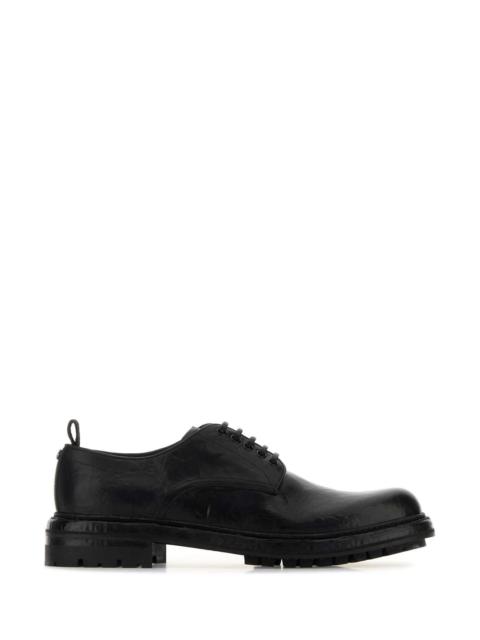 Dolce & Gabbana Dolce & Gabbana Men Black Leather Lace-Up Shoes