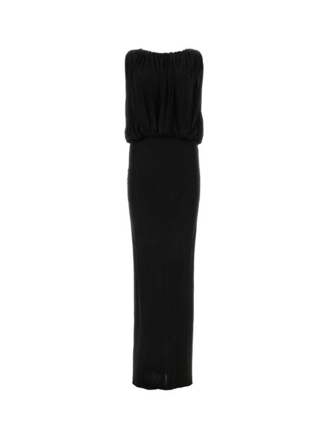saint laurent Saint Laurent Women Black Jersey Long Dress