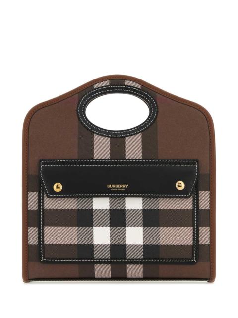 Burberry Burberry Women Printed E-Canvas And Leather Mini Pocket Bag Handbag