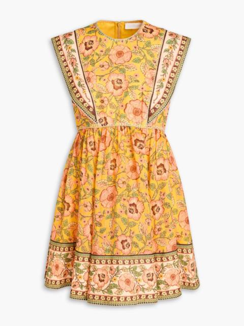 Zimmermann Floral-print ramie mini dress