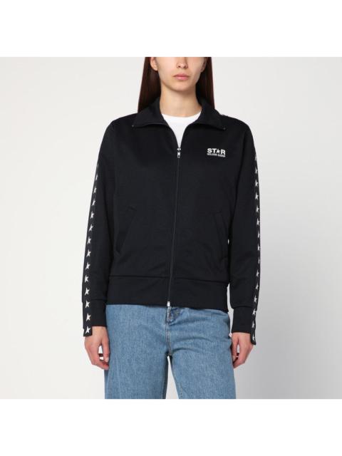 Golden Goose Golden Goose Black Zip Sweatshirt With Stars Women