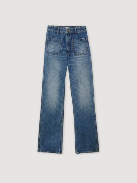 Sandro FLARED FADED JEANS