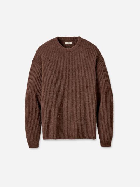 UGG ® Men's Ryatt Crew Rib Polyester Tops in Cola