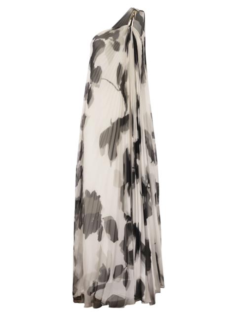 Max Mara Max Mara Women Mxefuggito - One-Shoulder Pleated Printed Long Dress