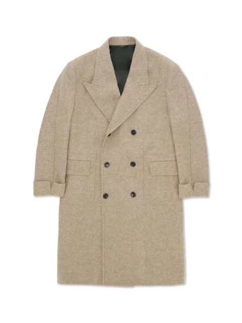 FORTELA Fortela Bogart Breasted Herringbone Coat in Beige at Nordstrom