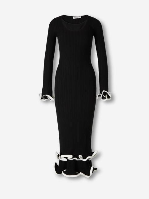 SIMKHAI MIDI RUFFLE DRESS