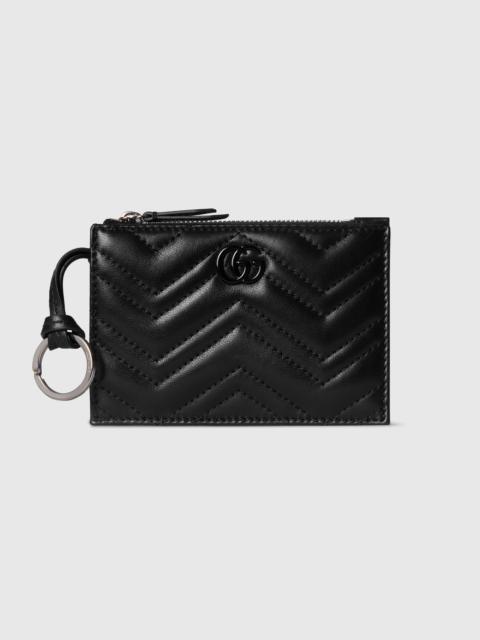 GUCCI Gucci GG Marmont Zip Key Pouch