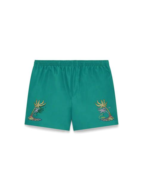 CASABLANCA Casa Embroidery Swim Shorts