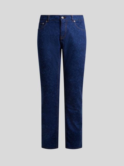 Etro REGULAR-FIT JACQUARD DENIM JEANS WITH FLORAL PAISLEY MOTIF