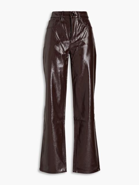 Other Designers Crinkled coated straight-leg pants