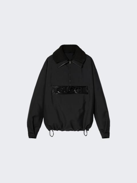 GUCCI Techno Gabardine Caban Pullover Black