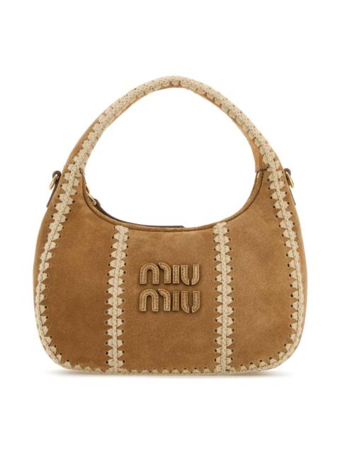 Miu Miu Beige Suede Handbag