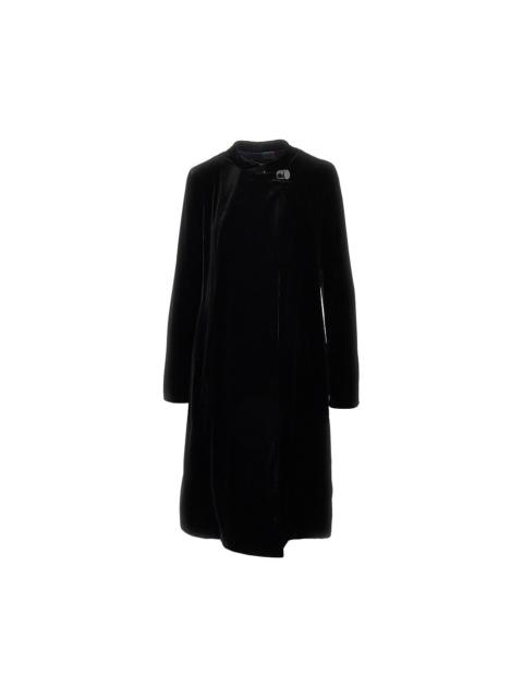 EMPORIO ARMANI VELVET COAT WITH DECENTRALIZED BUTTON