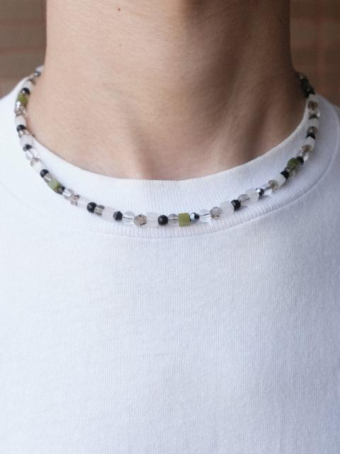 Other Designers Chalcedony Jade Handmade Beaded Necklace Unisex 16.1in