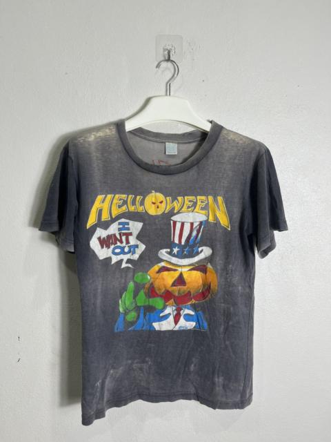 Other Designers Band Tees - Vintage 1988’s HELLOWEEN Distrssed Tour Band Tshirt